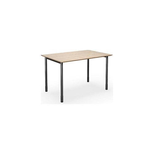 4061753264725 - Mehrzwecktisch DUO-C Trend gerade Platte Tiefe 800 mm Breite 1200 mm Eiche schwarz kaiserkraft 4061753264725 - Mehrzwecktisch DUO-C Trend gerade Platte Tiefe 800 mm Breite 1200 mm Eiche schwarz kaiserkraft