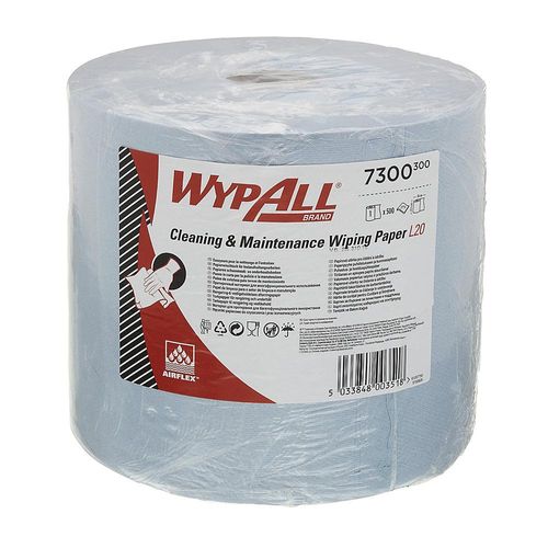 5033848003518 - WypAll® Wischtücher Großrolle 7300 500 Tücher in 380 x 235 mm 2-lagig blau Kimberly-Clark