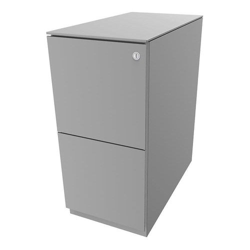 5020073783049 - BISLEY Rollcontainer Note™ mit 2 Hängeregistraturen HxB 652 x 300 mm mit Top lichtgrau