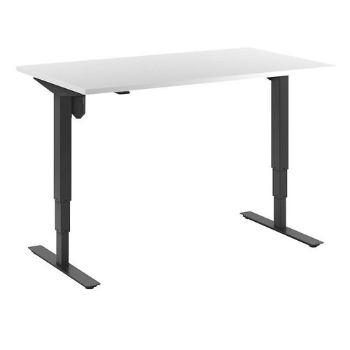 4061753258601 - Schreibtisch Atlanta elektrisch höhenverstellbar gerade BxT 1400 x 800 mm weiß schwarz kaiserkraft 4061753258601 - Schreibtisch Atlanta elektrisch höhenverstellbar gerade BxT 1400 x 800 mm weiß schwarz kaiserkraft