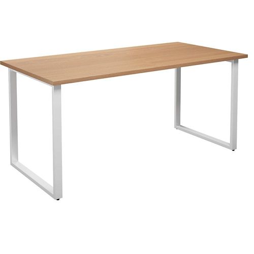 4061753262967 - Mehrzwecktisch DUO-O gerade Platte Tiefe 800 mm Breite 1600 mm Buche   weiß kaiserkraft