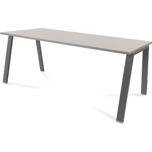 8427951005830 - Schreibtisch BLANCA Höhe 740 mm Gestell A-Form BxT 1800 x 800 mm grau anthrazit kaiserkraft 8427951005830 - Schreibtisch BLANCA Höhe 740 mm Gestell A-Form BxT 1800 x 800 mm grau anthrazit kaiserkraft