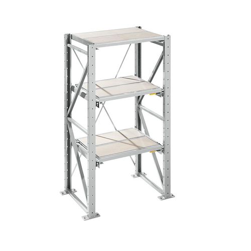 7612269062175 - LISTA Schwerlast-Auszugregal Einschubbreite 1290 mm Tiefe 1260 mm Grundregal lichtgrau