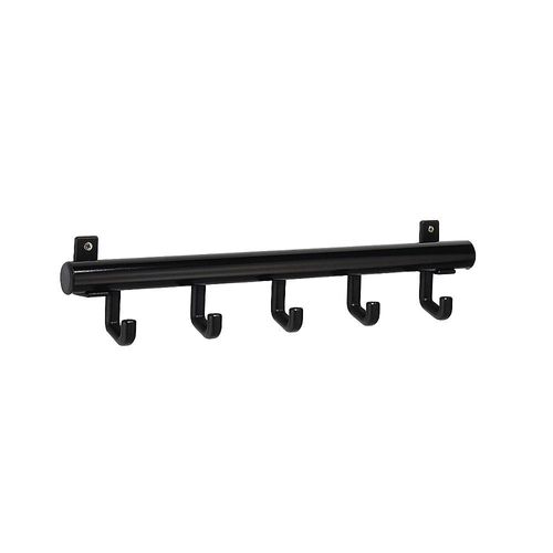 4061753106629 - Wandgarderobe aus Aluminium schwarz VE 2 Stück Haken aus Kunststoff BxH 500 x 100 mm 5 Haken kaiserkraft 4061753106629 - Wandgarderobe aus Aluminium schwarz VE 2 Stück Haken aus Kunststoff BxH 500 x 100 mm 5 Haken kaiserkraft