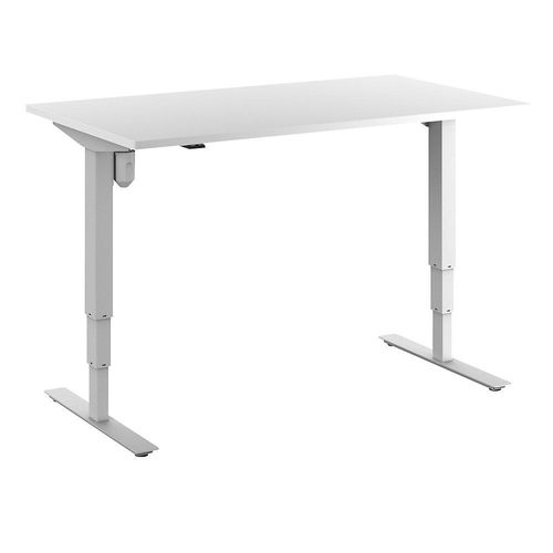 4061753258625 - Schreibtisch Atlanta elektrisch höhenverstellbar gerade BxT 1400 x 800 mm weiß weiß kaiserkraft