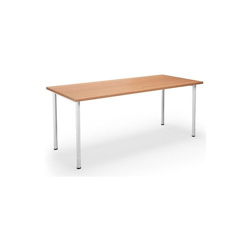 4061753262424 - Mehrzwecktisch DUO-C gerade Platte HxT 700 - 800 x 800 mm Breite 1800 mm Buche weiß kaiserkraft 4061753262424 - Mehrzwecktisch DUO-C gerade Platte HxT 700 - 800 x 800 mm Breite 1800 mm Buche weiß kaiserkraft