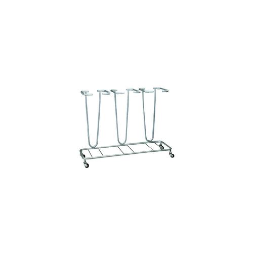4050828081213 - Wertstoff-Müllsackständer ohne Deckel für Volumen 3 x 70 l Fahrgestell Stahlrohr pulverbeschichtet kaiserkraft 4050828081213 - Wertstoff-Müllsackständer ohne Deckel für Volumen 3 x 70 l Fahrgestell Stahlrohr pulverbeschichtet kaiserkraft