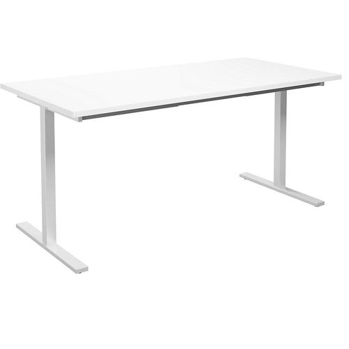4061753263803 - Mehrzwecktisch DUO-T gerade Platte HxT 740 x 800 mm Breite 1600 mm weiß weiß kaiserkraft