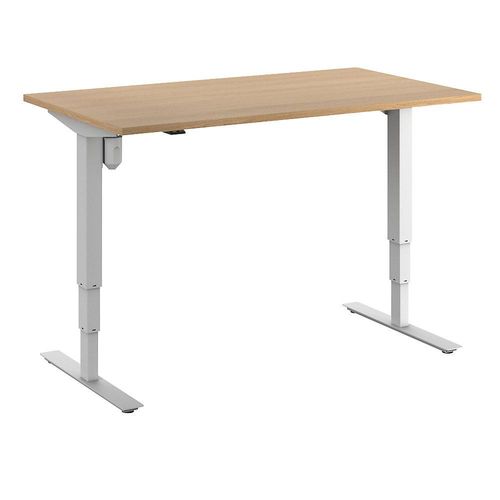 4061753258533 - Schreibtisch Atlanta elektrisch höhenverstellbar gerade BxT 1400 x 800 mm Buche weiß kaiserkraft 4061753258533 - Schreibtisch Atlanta elektrisch höhenverstellbar gerade BxT 1400 x 800 mm Buche weiß kaiserkraft