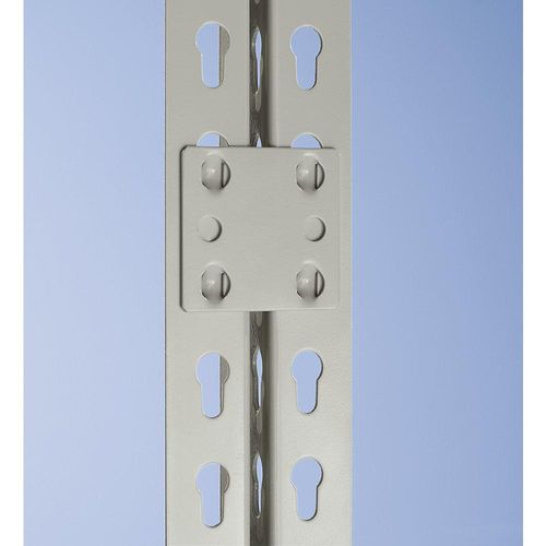 4260288850582 - Kombi-Steckregal-Bauteil Regalverbinder kieselgrau RAL 7032 VE 4 Stk kaiserkraft