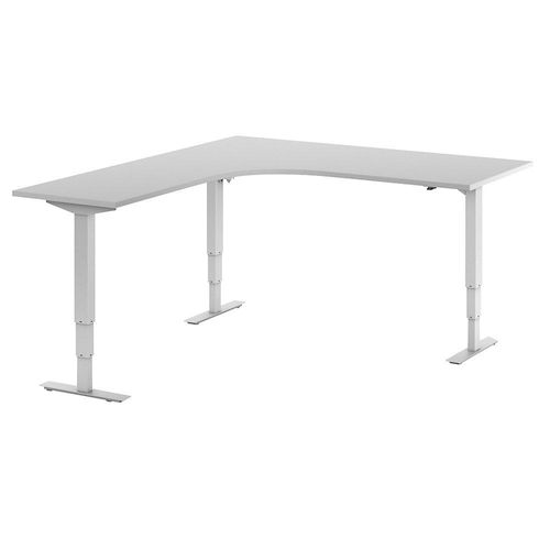 4061753259554 - Schreibtisch Atlanta elektrisch höhenverstellbar L-Form BxT 1800 x 2000 mm lichtgrau weiß links kaiserkraft 4061753259554 - Schreibtisch Atlanta elektrisch höhenverstellbar L-Form BxT 1800 x 2000 mm lichtgrau weiß links kaiserkraft