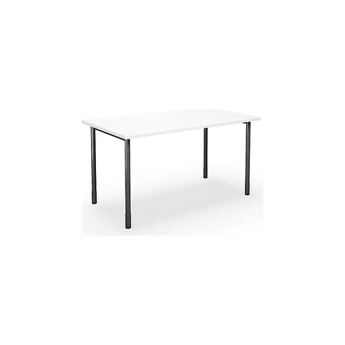 4061753262172 - Mehrzwecktisch DUO-C gerade Platte HxT 700 - 800 x 800 mm Breite 1400 mm weiß schwarz kaiserkraft 4061753262172 - Mehrzwecktisch DUO-C gerade Platte HxT 700 - 800 x 800 mm Breite 1400 mm weiß schwarz kaiserkraft