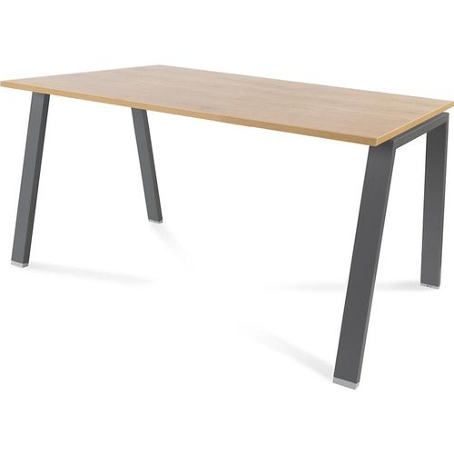 8427951004130 - Schreibtisch BLANCA Höhe 740 mm Gestell A-Form BxT 1400 x 800 mm Eiche-Dekor anthrazit kaiserkraft 8427951004130 - Schreibtisch BLANCA Höhe 740 mm Gestell A-Form BxT 1400 x 800 mm Eiche-Dekor anthrazit kaiserkraft