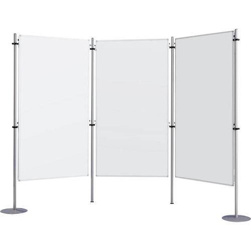 4061753040824 - eurokraft basic Info-Wand dreiteilig - Stahlblech beschichtet jeweils BxH 800 x 1500 mm