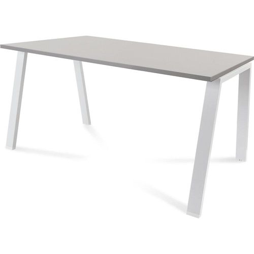 8427951004024 - Schreibtisch BLANCA Höhe 740 mm Gestell A-Form BxT 1400 x 800 mm grau weiß kaiserkraft 8427951004024 - Schreibtisch BLANCA Höhe 740 mm Gestell A-Form BxT 1400 x 800 mm grau weiß kaiserkraft