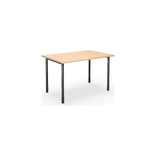 4061753261847 - Mehrzwecktisch DUO-C gerade Platte HxT 700 - 800 x 800 mm Breite 1200 mm Birke schwarz kaiserkraft 4061753261847 - Mehrzwecktisch DUO-C gerade Platte HxT 700 - 800 x 800 mm Breite 1200 mm Birke schwarz kaiserkraft