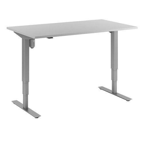 4061753258649 - Schreibtisch Atlanta elektrisch höhenverstellbar gerade BxT 1400 x 800 mm lichtgrau silber kaiserkraft