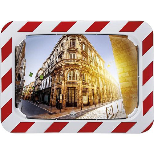 3547311150071 - Spl Deutschland Gmbh - Verkehrsspiegel H800xB1000mm Kunststoffrot weiß f2 Richtungen 30m spl