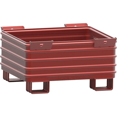 4251572700133 - Heson Schwerlast-Stapelbehälter BxL 1000 x 1200 mm mit U-förmigen Füßen rot lackiert ab 10 Stk 4251572700133 - Heson Schwerlast-Stapelbehälter BxL 1000 x 1200 mm mit U-förmigen Füßen rot lackiert ab 10 Stk