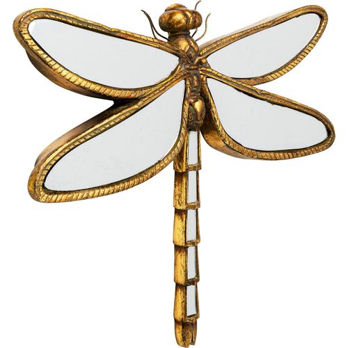 4025621514534 - Wanddekoobjekt DESIGN Wandschmuck Dragonfly Mirror 36x46cm gold (goldfarben) B455cm H355cm T4cm Polyresin Wanddekoobjekte