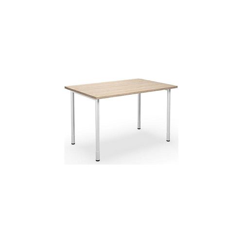 4061753261915 - Mehrzwecktisch DUO-C gerade Platte HxT 700 - 800 x 800 mm Breite 1200 mm Eiche weiß kaiserkraft