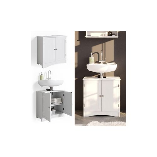 4251421940604 - Wachtischunterschrank Bianco Badschrank Waschbeckenunterschrank Badmöbel Badezimmerschrank im Landhausstil 4251421940604 - Wachtischunterschrank Bianco Badschrank Waschbeckenunterschrank Badmöbel Badezimmerschrank im Landhausstil