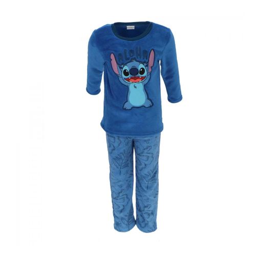 4255698274448 - Lilo & Stitch Korallen-Fleece Schlafanzug für Kinder Gemütlicher Pyjama