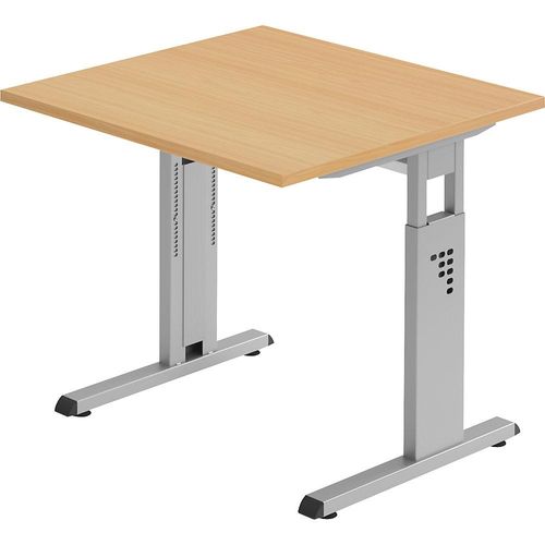 4032062004210 - Schreibtisch mit C-Fußgestell höhenverstellbar 680 - 760 mm Tiefe 800 mm Breite 800 mm Buche-Dekor kaiserkraft 4032062004210 - Schreibtisch mit C-Fußgestell höhenverstellbar 680 - 760 mm Tiefe 800 mm Breite 800 mm Buche-Dekor kaiserkraft
