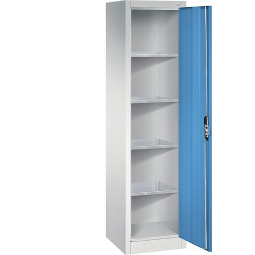 4064615144517 - Werkstatt-Flügeltürschrank HxBxT 1950 x 502 x 500 mm lichtgrau lichtblau C+P 4064615144517 - Werkstatt-Flügeltürschrank HxBxT 1950 x 502 x 500 mm lichtgrau lichtblau C+P