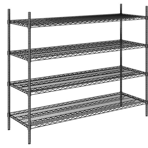 4260563728919 - Stahldraht-Gitterregal schwarz Fachlast 250 kg BxT 1520 x 610 mm Grundregal Höhe 1370 mm 4 Fachböden kaiserkraft 4260563728919 - Stahldraht-Gitterregal schwarz Fachlast 250 kg BxT 1520 x 610 mm Grundregal Höhe 1370 mm 4 Fachböden kaiserkraft