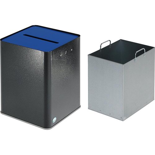 4030695020997 - VAR Datenschutz Papiersammler 43 l DSGVO-konform antik-silber   blau