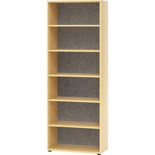 4032062178096 - ANNY-AC - Regal mit Akustik-Rückwand HxBxT 2156 x 800 x 400 mm 5 Fachböden Ahorn-Dekor kaiserkraft