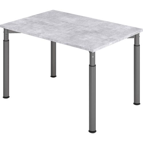 4032062184684 - VERA-ZWO - Schreibtisch mit 4-Fuß-Gestell höhenverstellbar Tiefe 800 mm Breite 1200 mm Beton-Optik graphit kaiserkraft 4032062184684 - VERA-ZWO - Schreibtisch mit 4-Fuß-Gestell höhenverstellbar Tiefe 800 mm Breite 1200 mm Beton-Optik graphit kaiserkraft