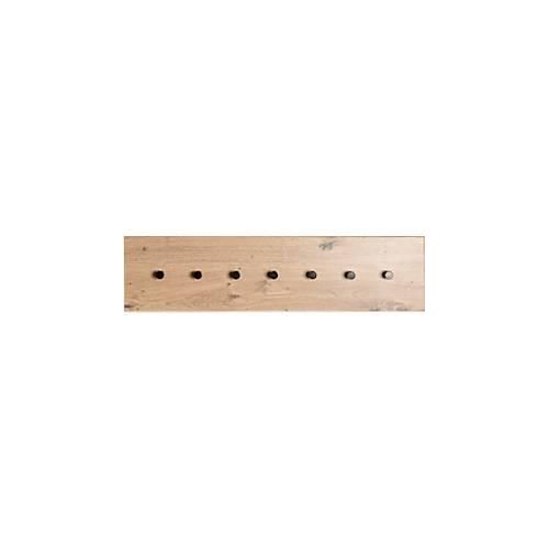 4001070374462 - Wandgarderobe HAKU 7 Haken mit jeweils 3 kg Tragkraft B 800 x T 50 x H 200 mm Holz Metall helles Eiche-Dekor schwarz 4001070374462 - Wandgarderobe HAKU 7 Haken mit jeweils 3 kg Tragkraft B 800 x T 50 x H 200 mm Holz Metall helles Eiche-Dekor schwarz