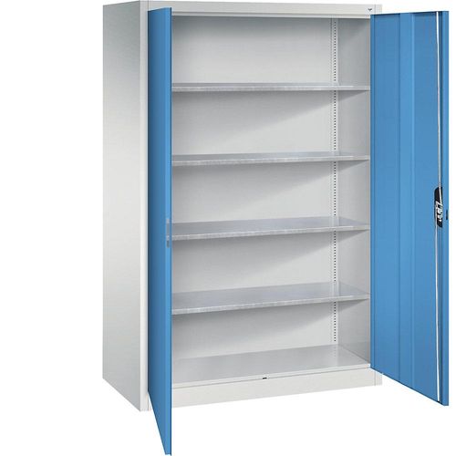 4069361446243 - Werkstatt-Flügeltürschrank HxBxT 1950 x 1200 x 600 mm lichtgrau lichtblau C+P 4069361446243 - Werkstatt-Flügeltürschrank HxBxT 1950 x 1200 x 600 mm lichtgrau lichtblau C+P
