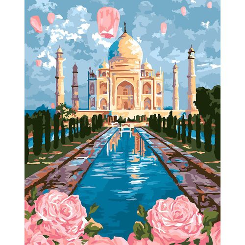4778004521703 - Malen nach Zahlen auf Leinwand Taj Mahal 40 x 50 cm