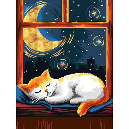 4778004521666 - Malen nach Zahlen Schlafende Katze 30 x 40 cm 4778004521666 - Malen nach Zahlen Schlafende Katze 30 x 40 cm