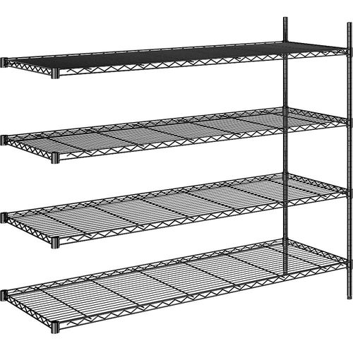 4061753091918 - Stahldraht-Gitterregal schwarz Fachlast 100 kg BxT 1520 x 610 mm Anbauregal Höhe 1370 mm 4 Fachböden kaiserkraft 4061753091918 - Stahldraht-Gitterregal schwarz Fachlast 100 kg BxT 1520 x 610 mm Anbauregal Höhe 1370 mm 4 Fachböden kaiserkraft