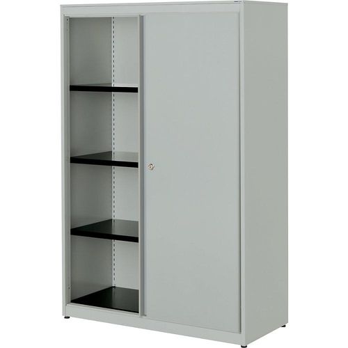 4250633329320 - mauser Schiebetürenschrank HxBxT 1516 x 1000 x 432 mm Stahlplatte 3 Fachböden lichtgrau lichtgrau lichtgrau 4250633329320 - mauser Schiebetürenschrank HxBxT 1516 x 1000 x 432 mm Stahlplatte 3 Fachböden lichtgrau lichtgrau lichtgrau
