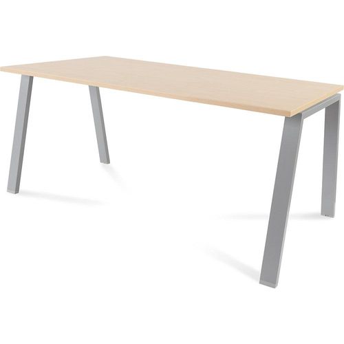 8427951004741 - Schreibtisch BLANCA Höhe 740 mm Gestell A-Form BxT 1600 x 800 mm Buche-Dekor grau kaiserkraft 8427951004741 - Schreibtisch BLANCA Höhe 740 mm Gestell A-Form BxT 1600 x 800 mm Buche-Dekor grau kaiserkraft