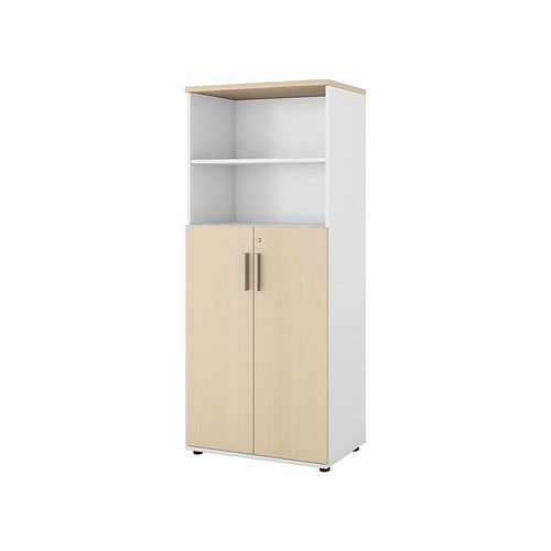 5905745101317 - Schrank Portland BxT 800 x 420 mm H 1845 mm Türhöhe 1060 mm weiß gebürstet Birke kaiserkraft 5905745101317 - Schrank Portland BxT 800 x 420 mm H 1845 mm Türhöhe 1060 mm weiß gebürstet Birke kaiserkraft