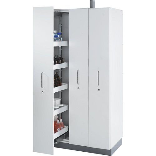 4061753095442 - Labor-Auszugschrank mit Abluftanschluss 2 Auszüge mit je 6 Wannenböden kaiserkraft