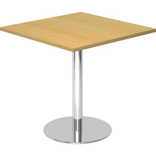 4032062150061 - Besprechungstisch LxB 800 x 800 mm 755 mm hoch Gestell verchromt Platte Buche-Dekor kaiserkraft 4032062150061 - Besprechungstisch LxB 800 x 800 mm 755 mm hoch Gestell verchromt Platte Buche-Dekor kaiserkraft
