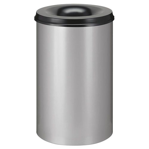 8713631002153 - Sicherheits-Papierkorb Stahl selbstlöschend Volumen 110 l HxØ 720 x 470 mm Korpus alusilber Löschkopf schwarz kaiserkraft 8713631002153 - Sicherheits-Papierkorb Stahl selbstlöschend Volumen 110 l HxØ 720 x 470 mm Korpus alusilber Löschkopf schwarz kaiserkraft