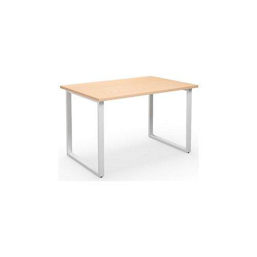4061753262578 - Mehrzwecktisch DUO-O gerade Platte Tiefe 800 mm Breite 1200 mm Birke   weiß kaiserkraft