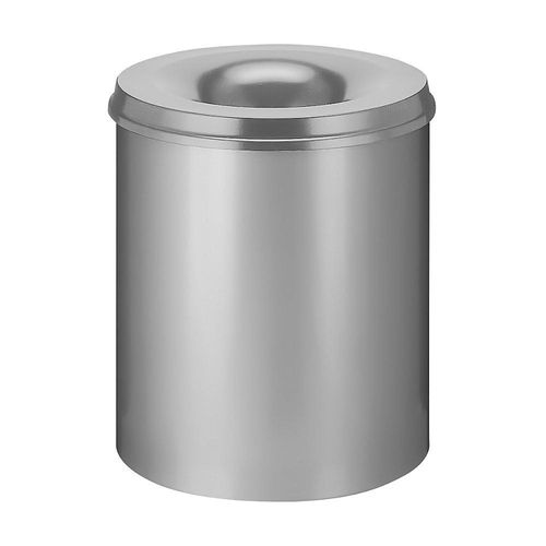 8713631002030 - Sicherheits-Papierkorb Stahl selbstlöschend Volumen 80 l HxØ 540 x 465 mm Korpus grau   Löschkopf grau kaiserkraft
