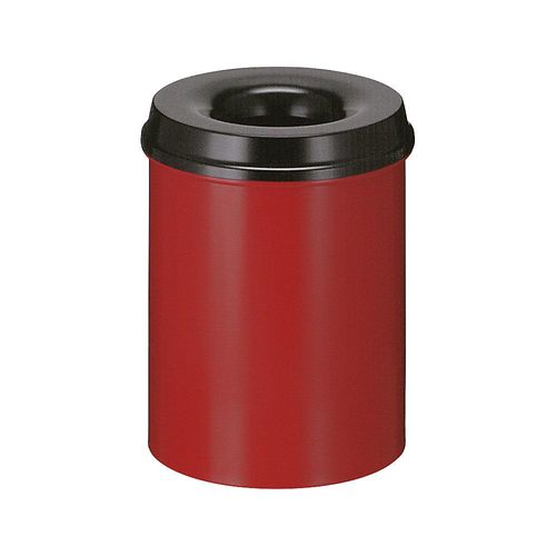 8713631001286 - Sicherheits-Papierkorb Stahl selbstlöschend Volumen 15 l HxØ 360 x 255 mm Korpus rot Löschkopf schwarz kaiserkraft 8713631001286 - Sicherheits-Papierkorb Stahl selbstlöschend Volumen 15 l HxØ 360 x 255 mm Korpus rot Löschkopf schwarz kaiserkraft