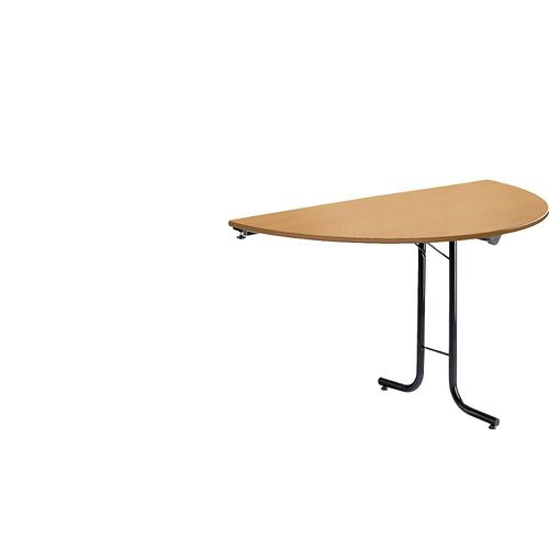 3700245508718 - Anbautisch zu Klapptisch Plattenform Halbkreis 1400 x 700 mm Gestell schwarz Platte Buche-Dekor kaiserkraft 3700245508718 - Anbautisch zu Klapptisch Plattenform Halbkreis 1400 x 700 mm Gestell schwarz Platte Buche-Dekor kaiserkraft