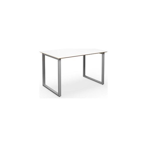 4061753268044 - Mehrzwecktisch DUO-O Trend gerade Platte Tiefe 800 mm Breite 1200 mm weiß   silber kaiserkraft
