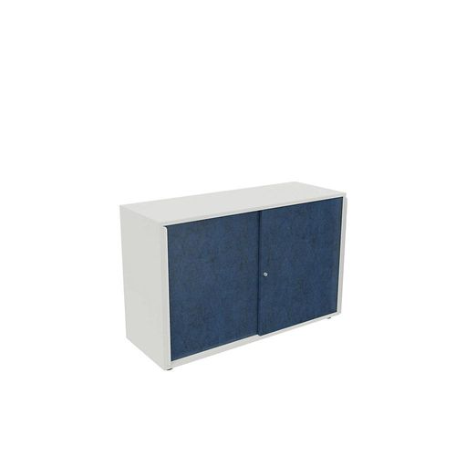 0089336799925 - Schiebetürenschrank NEOTEX mit Akustik-Front HxBxT 775 x 1200 x 440 mm Front atlantikblau kaiserkraft